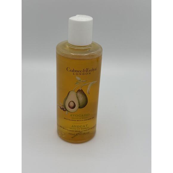 Crabtree & Evelyn Avocado Olive & Basil Revitalizing Bath & Shower Gel 8.5oz NEW - Picture 1 of 2